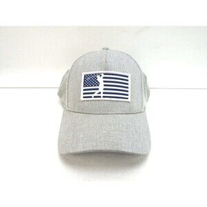 Walter Hagen Golf Baseball Fitted Hat Cap American Flag Gray Size L/XL